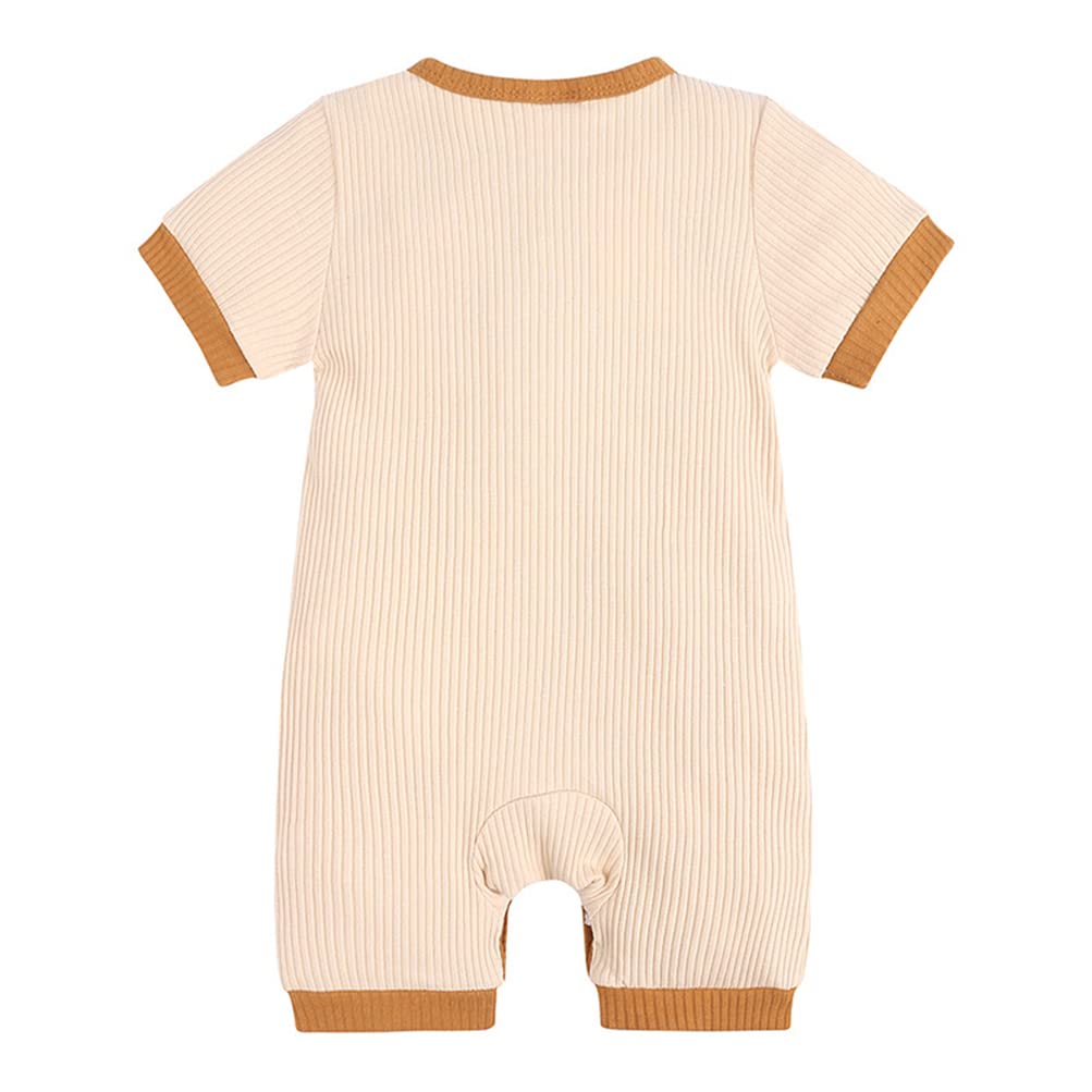 Baby 2/3 Pack Solid Romper Ribbed Short/Long Sleeve Bodysuits