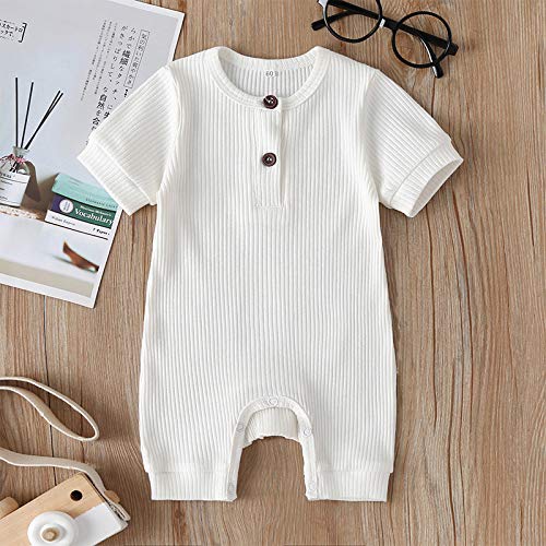 Baby 2/3 Pack Solid Romper Ribbed Short/Long Sleeve Bodysuits