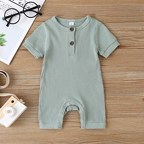 Baby 2/3 Pack Solid Romper Ribbed Short/Long Sleeve Bodysuits