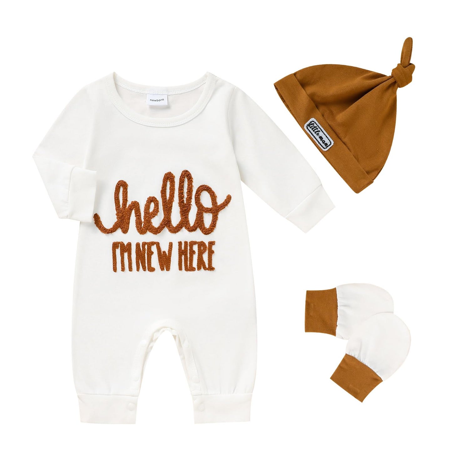 Newborn Romper Baby Boy w/ Pop Out Letters