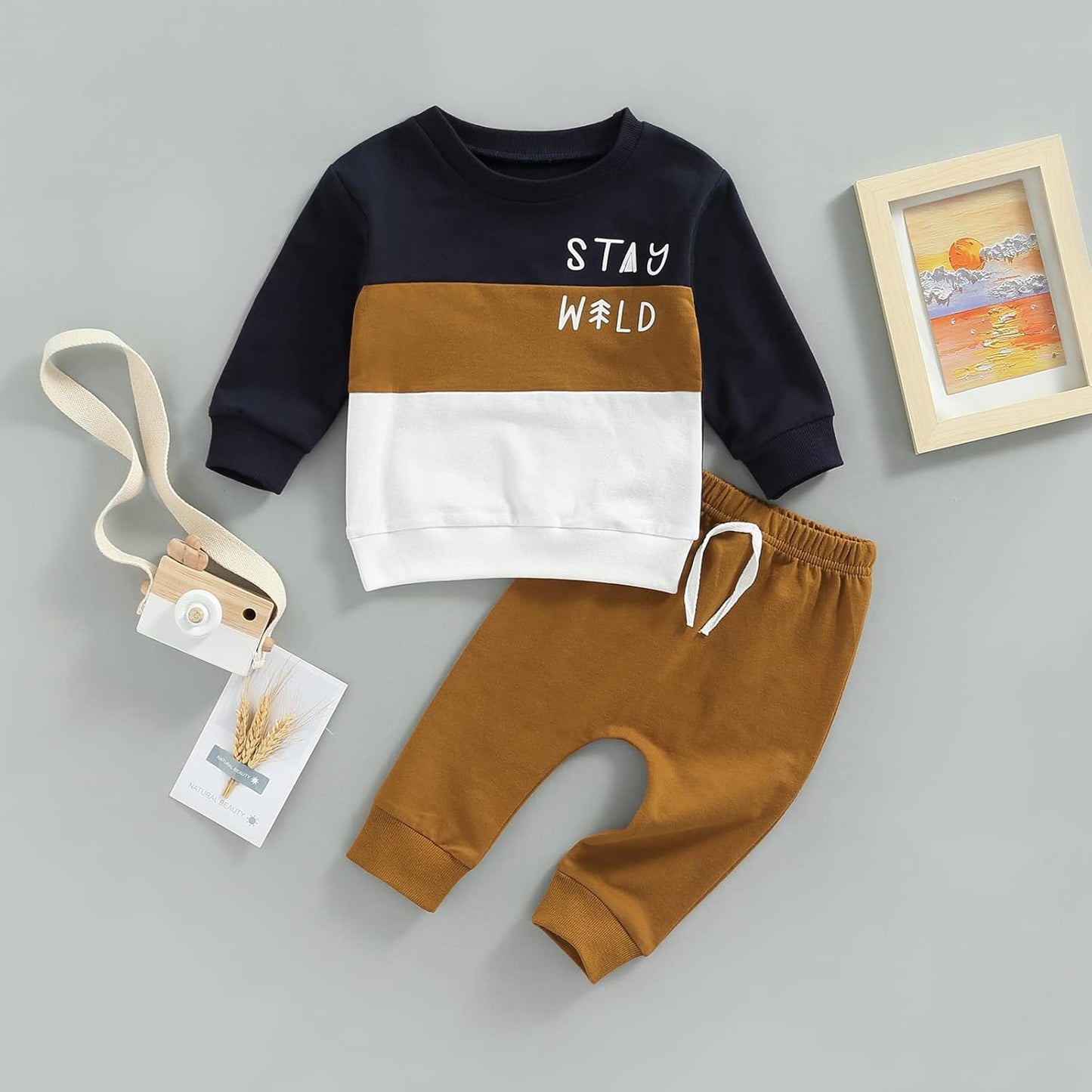 Boy Long Sleeve Sweatshirt Pants Set