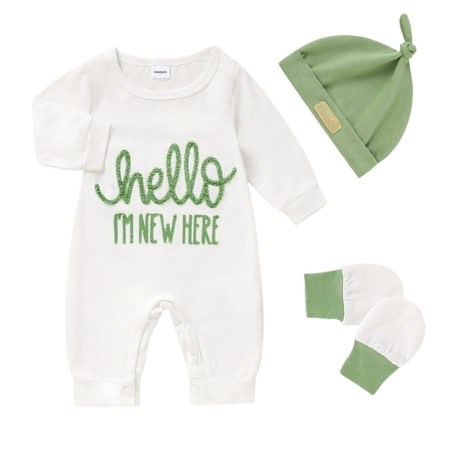 Newborn Romper Baby Boy w/ Pop Out Letters