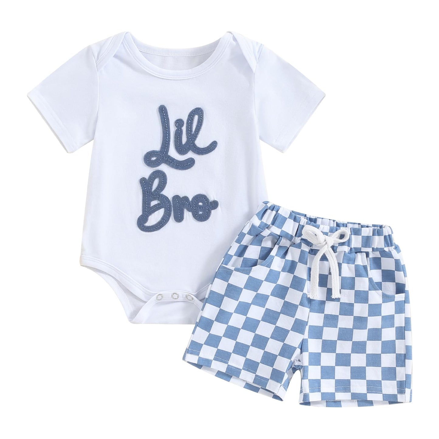 Bro Short Sleeve T Shirt/Romper Casual Shorts Set