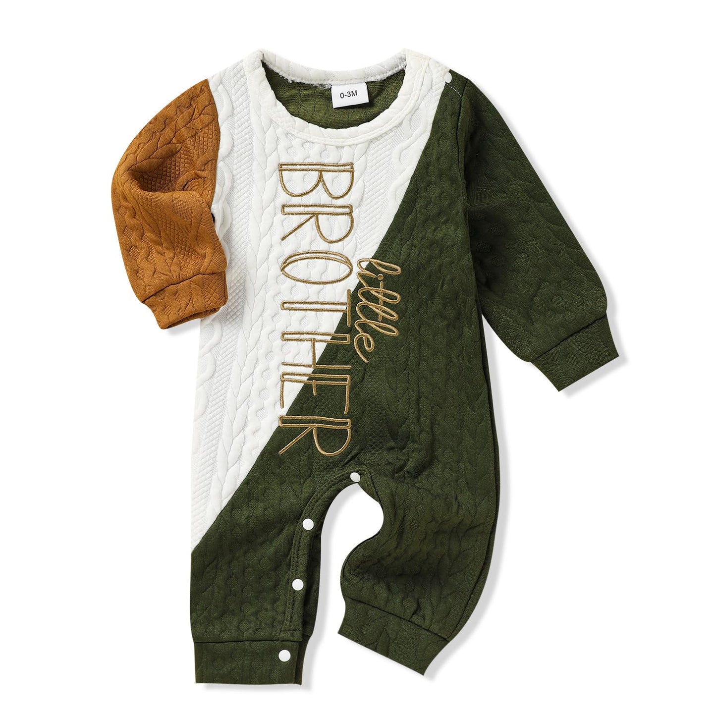 Embroidered Little Brother One-Piece Jumpsuit