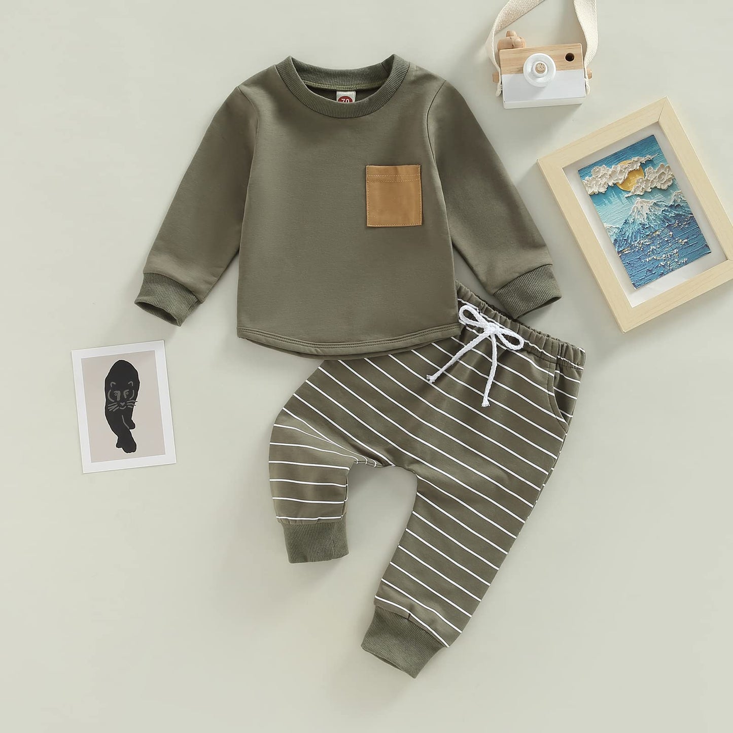 Boy Long Sleeve Sweatshirt Pants Set