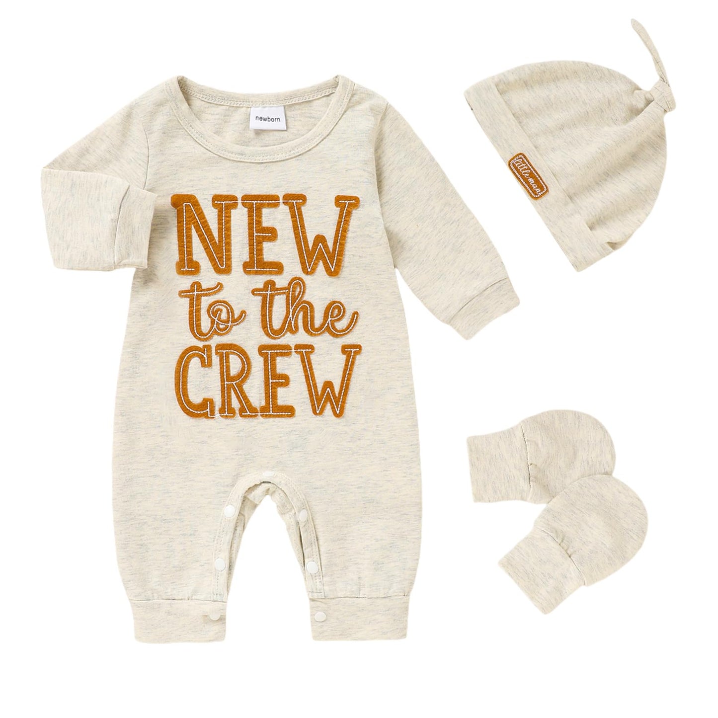 Newborn Romper Baby Boy w/ Pop Out Letters