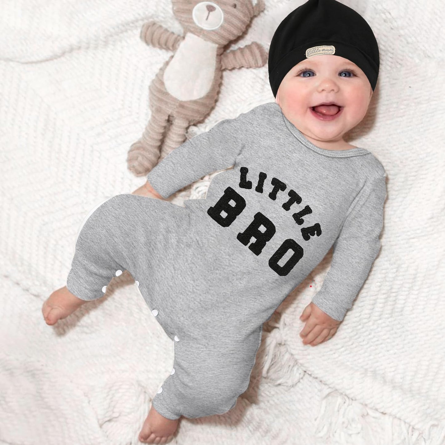 Newborn Romper Baby Boy w/ Pop Out Letters