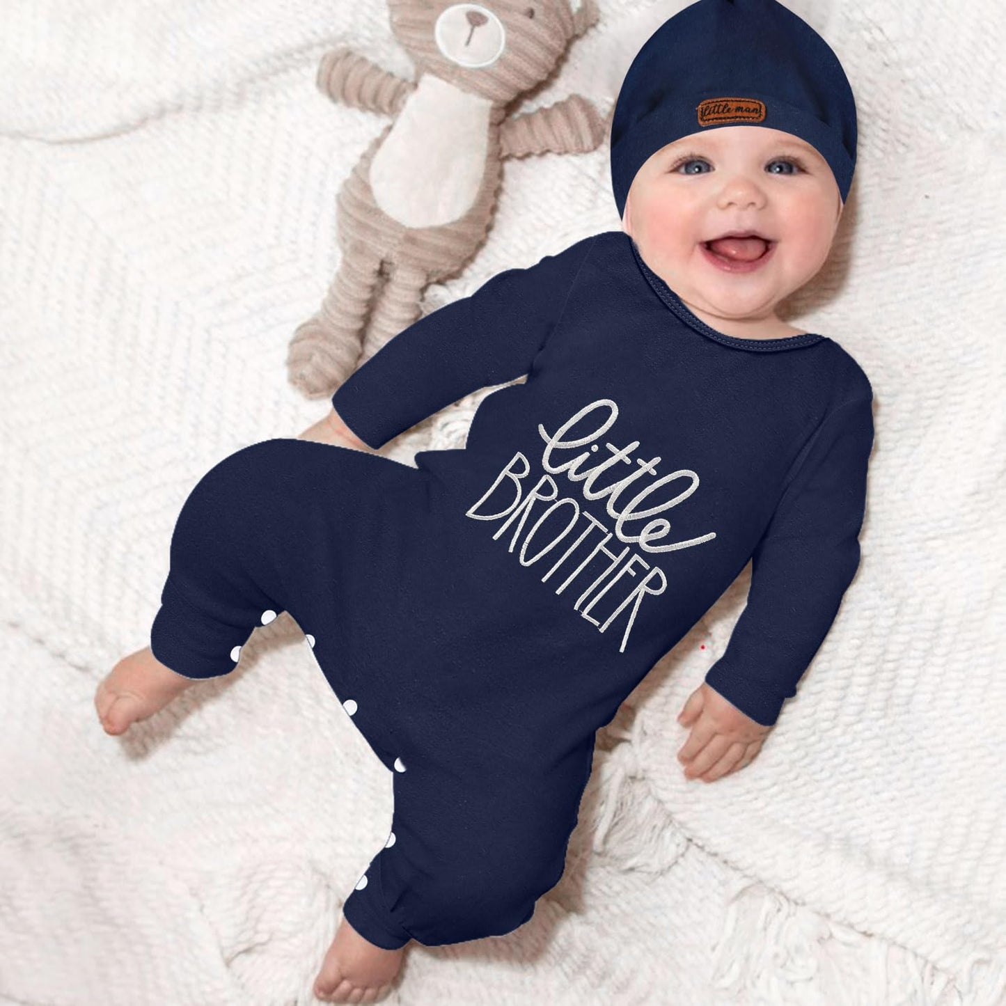 Newborn Romper Baby Boy w/ Pop Out Letters