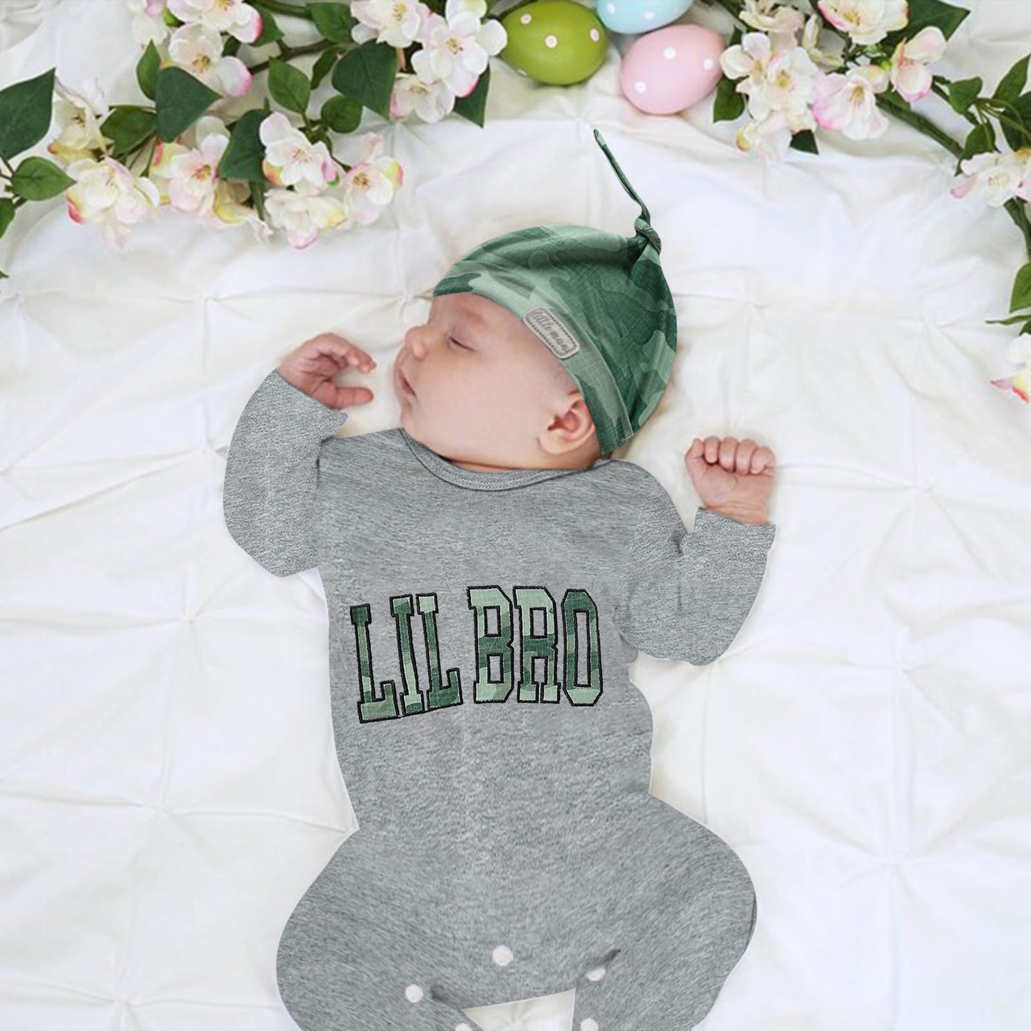 Newborn Romper Baby Boy w/ Pop Out Letters