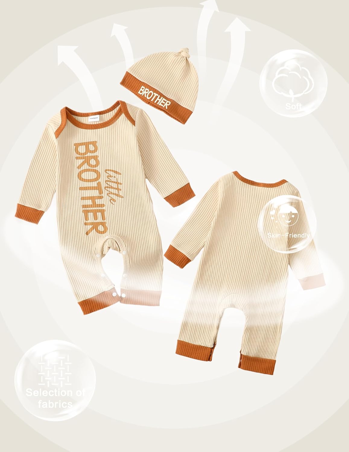 Little brother Ribbed Jumpsuit Set