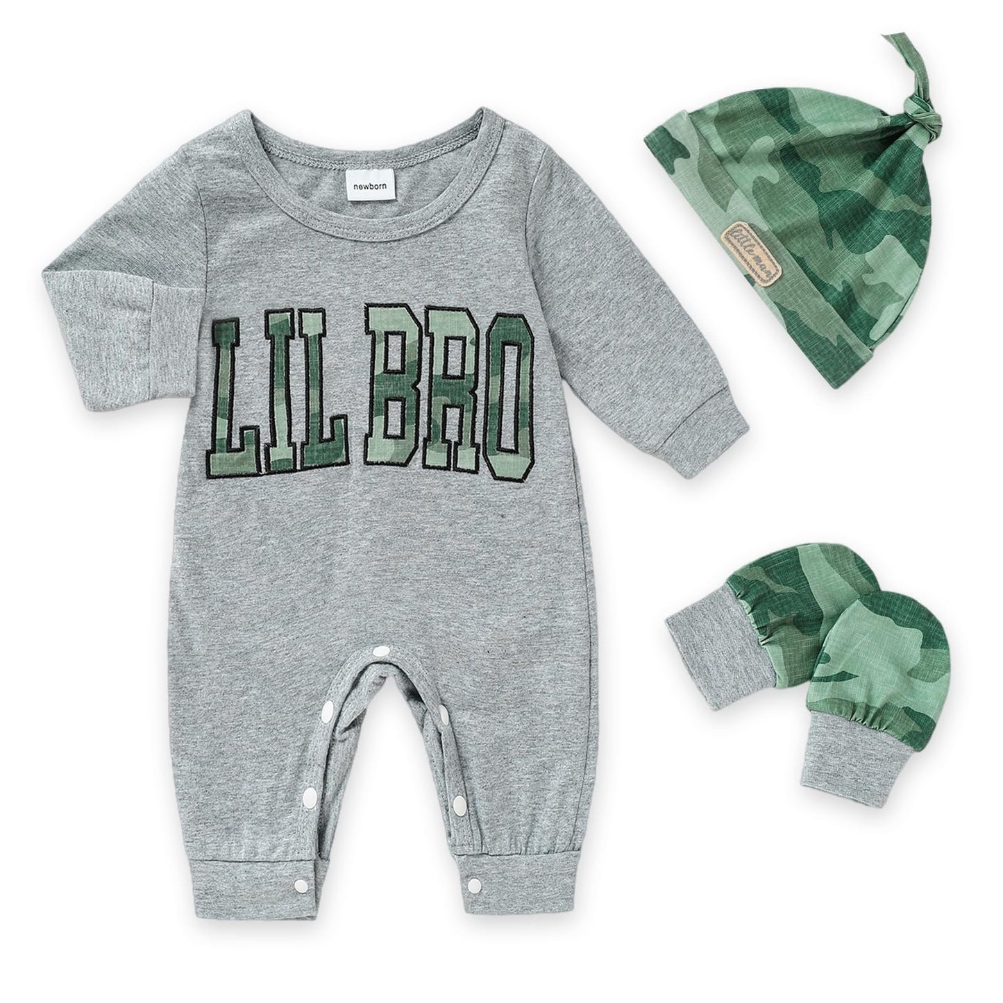 Newborn Romper Baby Boy w/ Pop Out Letters